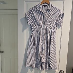 Victoria Beckham for Target Blue and White Mini Dress